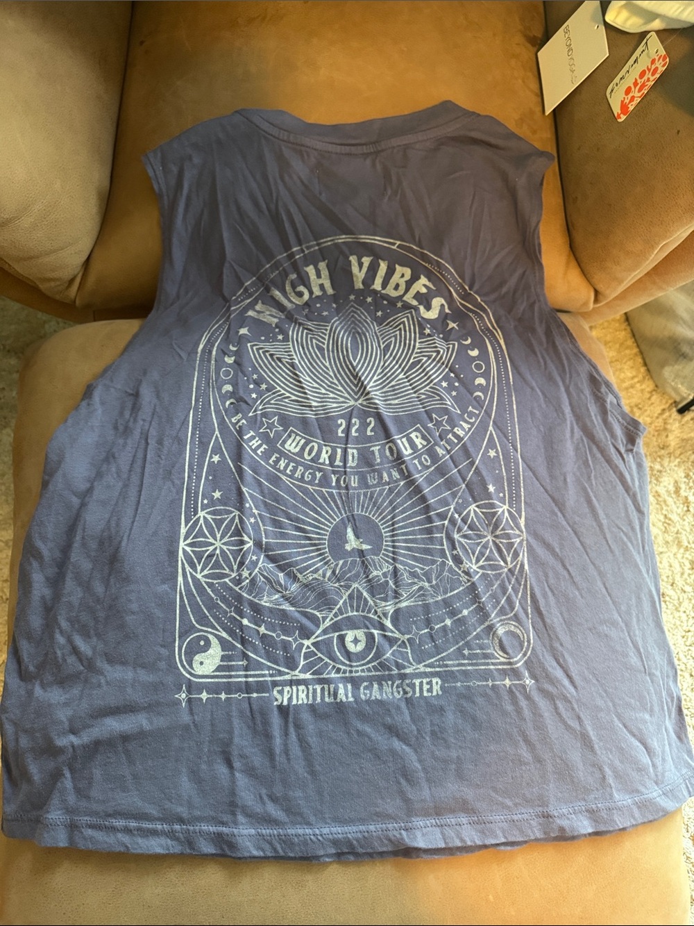 Spiritual Gangster World Tour Vibe Tank in Dusty Lavender